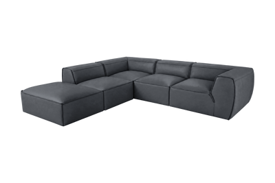 Fred Left Bumper Sectional in Dante Shark