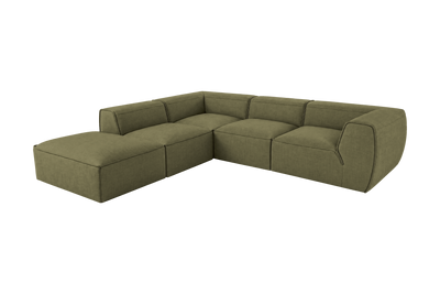 Fred Left Bumper Sectional in Mosquito Sycamore