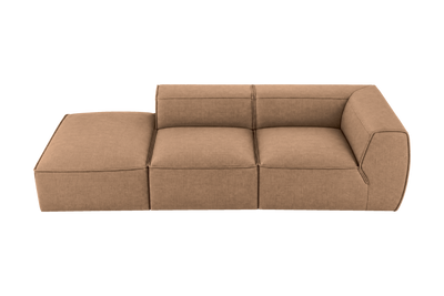 Fred Left Chaise Sofa in Roni Biscotti