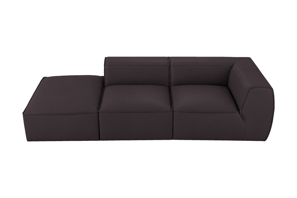 Fred Left Chaise Sofa in Dante Charcoal