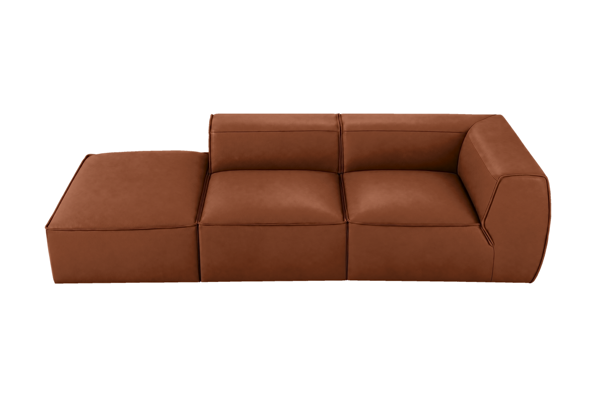 Fred Left Chaise Sofa in Dante Hazel