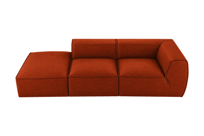Fred Left Chaise Sofa in Roni Poppy
