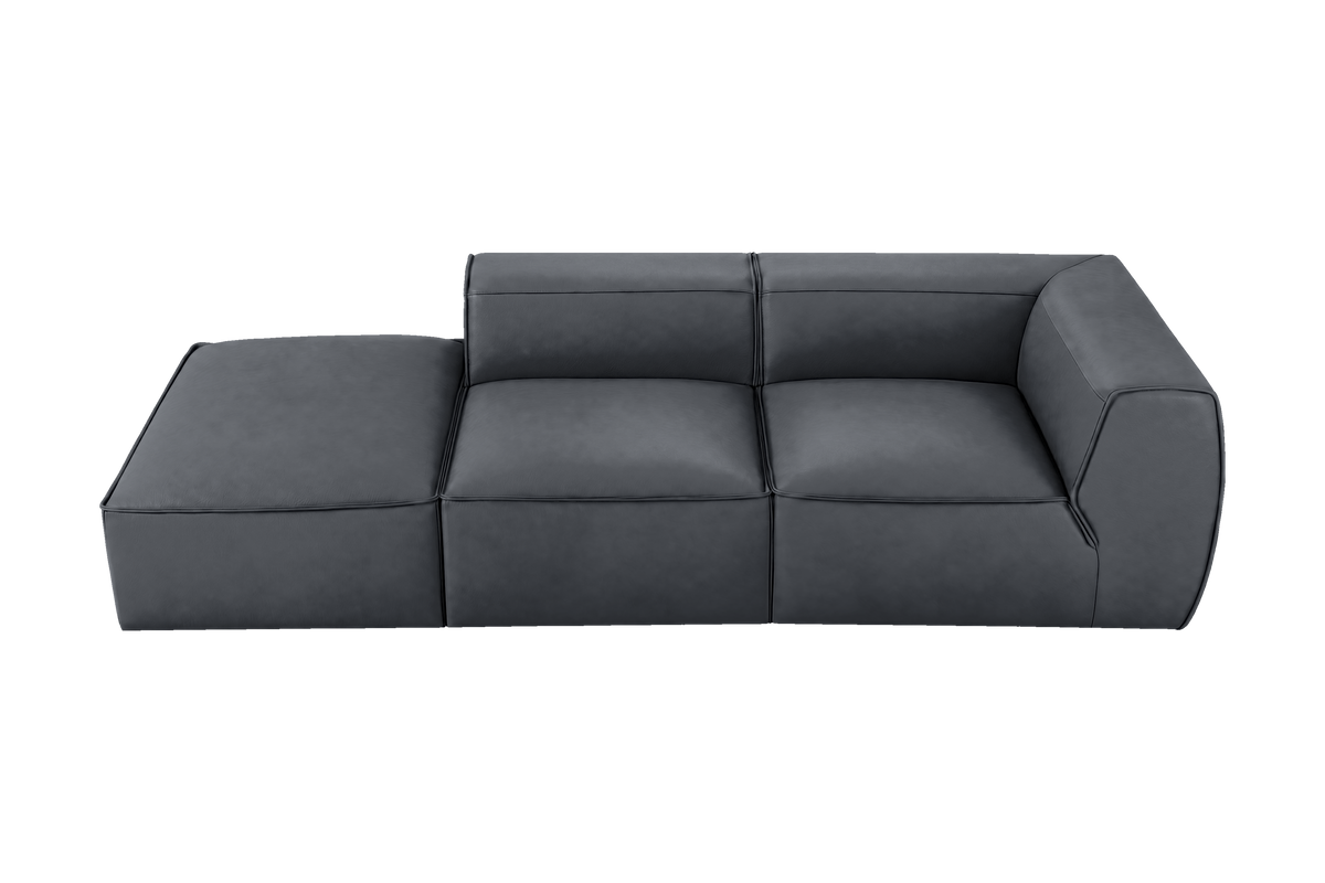 Fred Left Chaise Sofa in Dante Shark