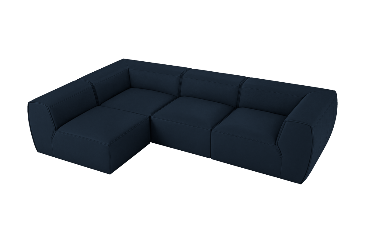 Fred Left Open Sectional in Dante Aqua