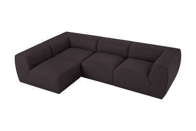 Fred Left Open Sectional in Dante Charcoal