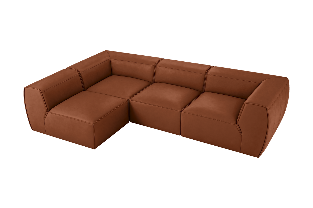 Fred Left Open Sectional in Dante Hazel