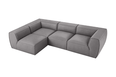 Fred Left Open Sectional in Dante Meteor