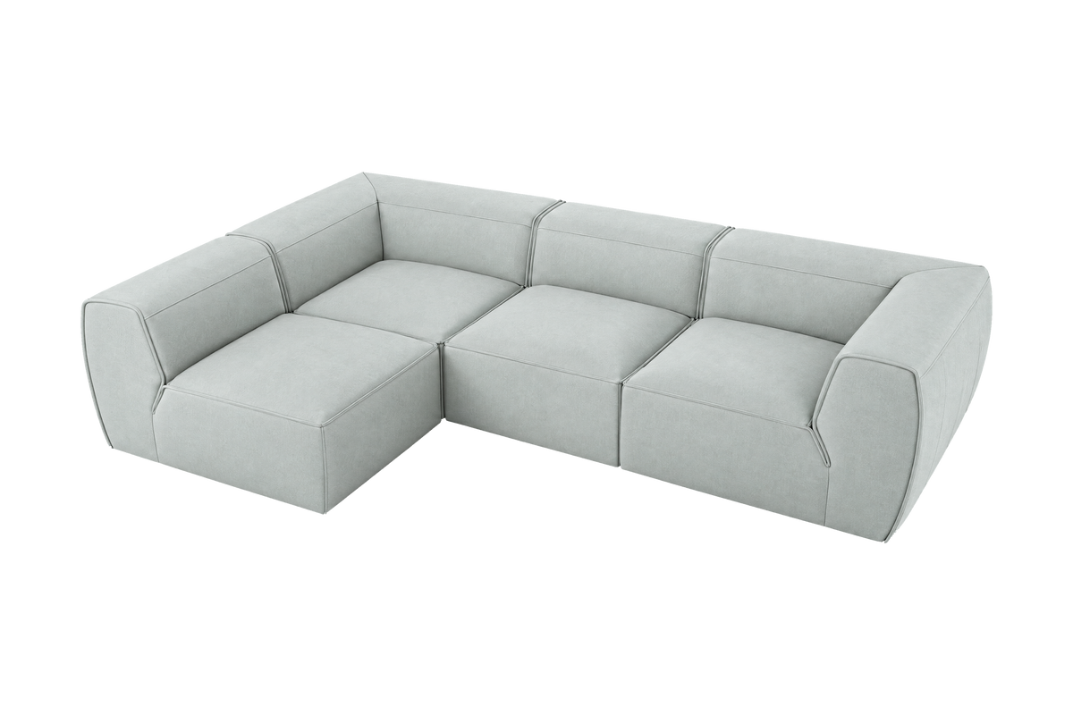 Fred Left Open Sectional in Fresco Meteor