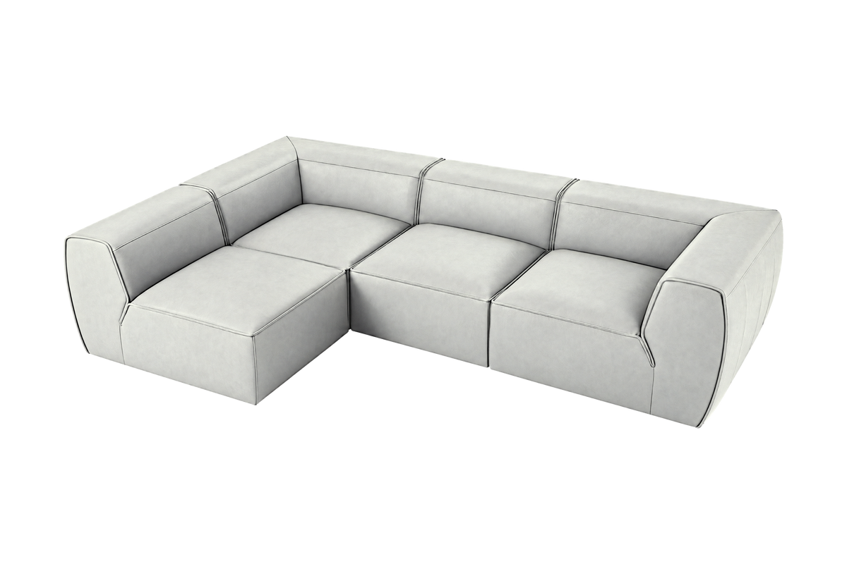 Fred Left Open Sectional in Felix Milky
