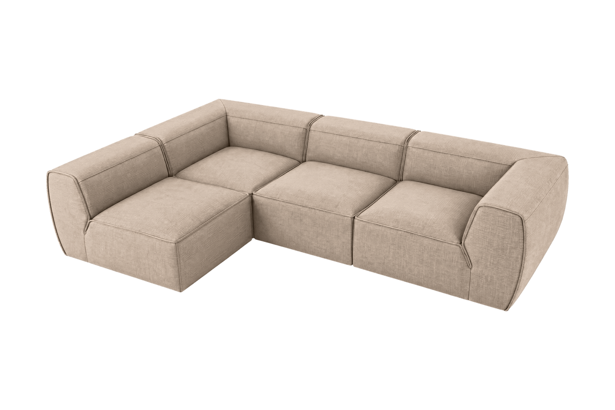 Fred Left Open Sectional in Roni Pine Nut