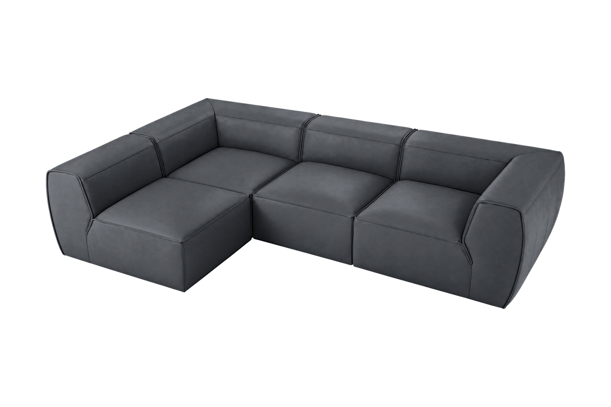 Fred Left Open Sectional in Dante Shark