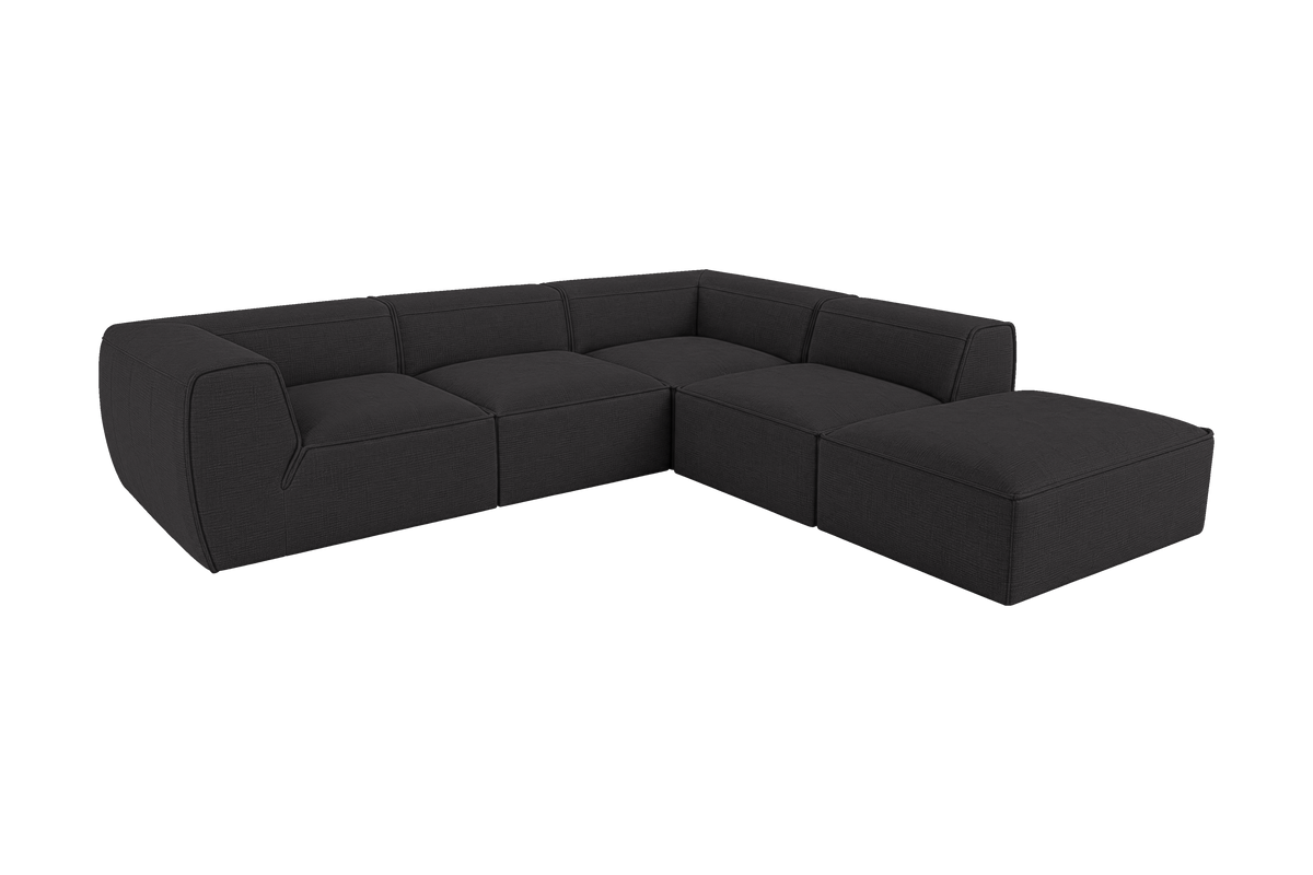 Fred Right Bumper Sectional in Roni Ember
