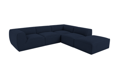Fred Right Bumper Sectional in Roni Ember Blue