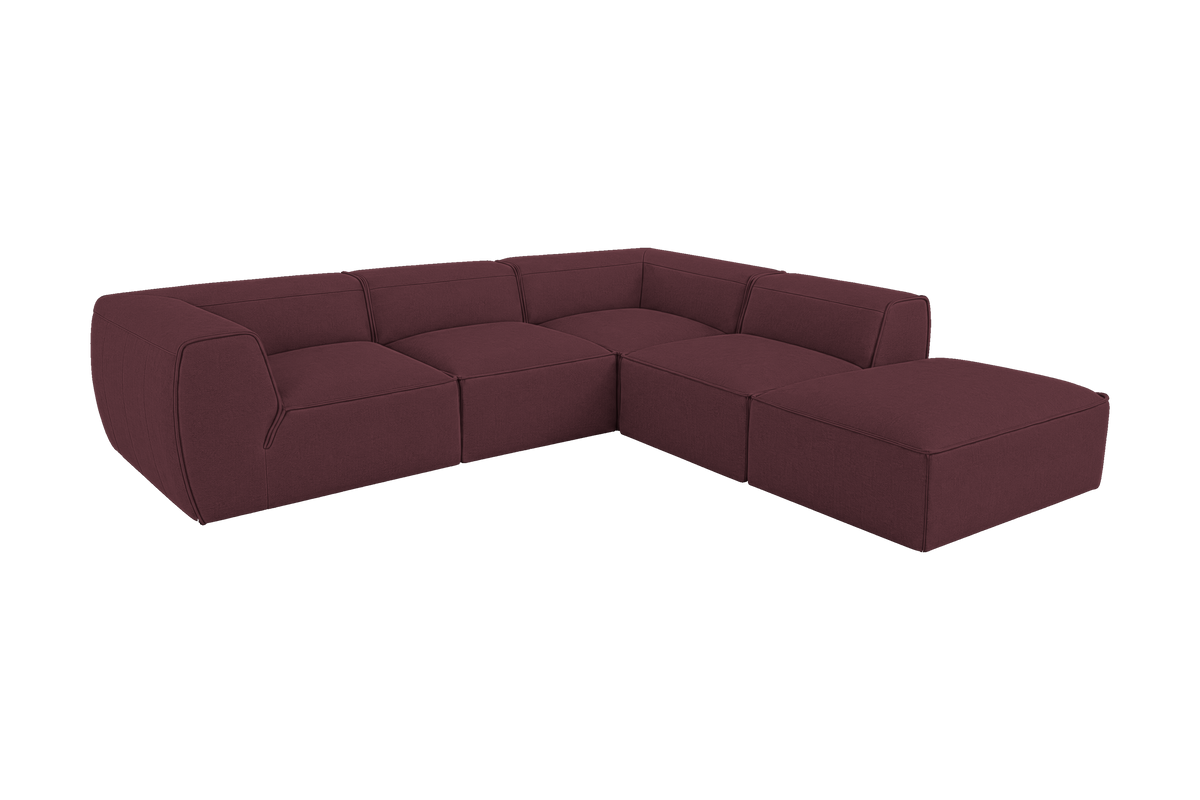 Fred Right Bumper Sectional in Fresco Figaro