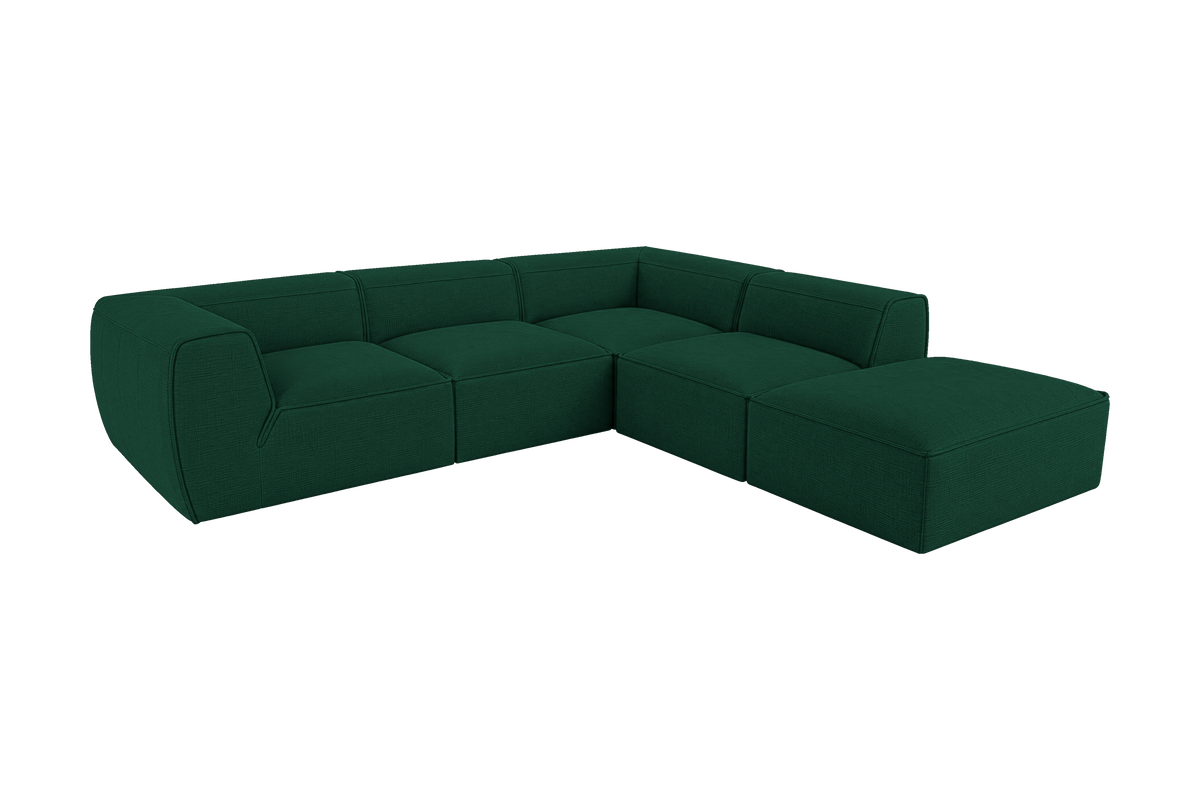 Fred Right Bumper Sectional in Roni Frog