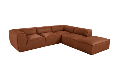 Fred Right Bumper Sectional in Dante Hazel