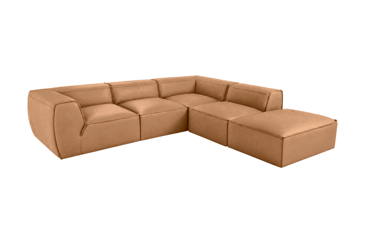 Fred Right Bumper Sectional in Dante Les Yeux