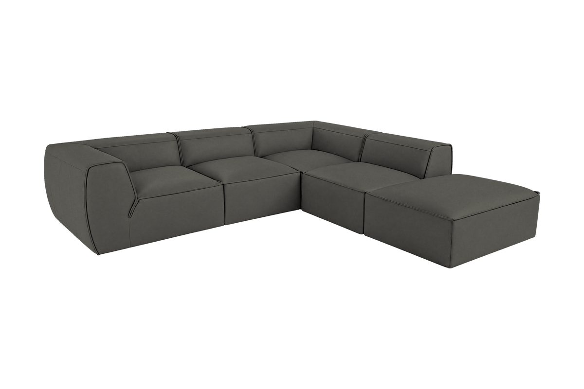 Fred Right Bumper Sectional in Felix Lola