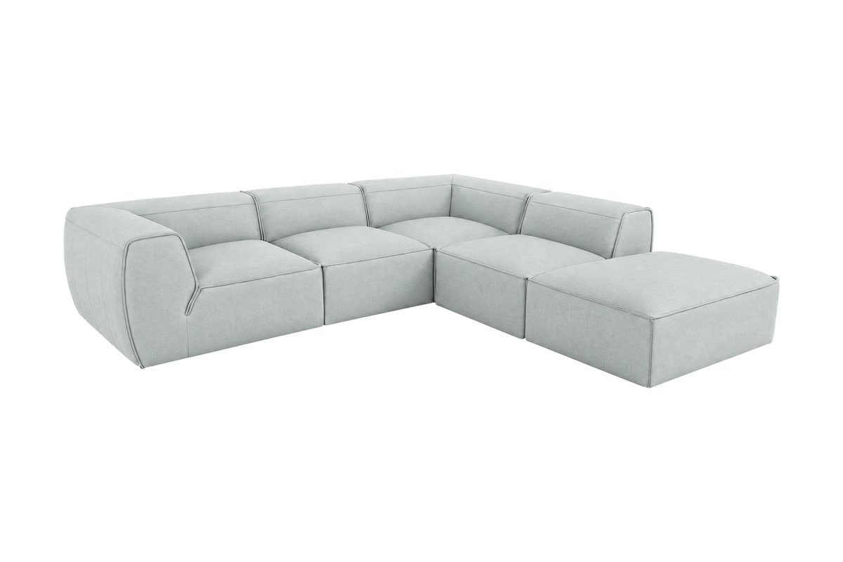 Fred Right Bumper Sectional in Fresco Meteor