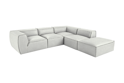 Fred Right Bumper Sectional in Felix Milky