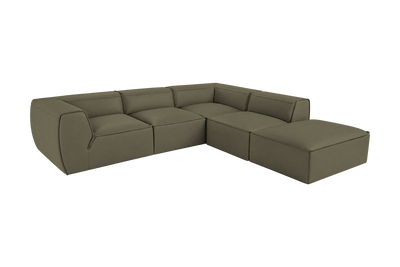 Fred Right Bumper Sectional in Felix Olive