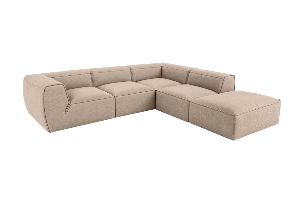 Fred Right Bumper Sectional in Roni Pine Nut