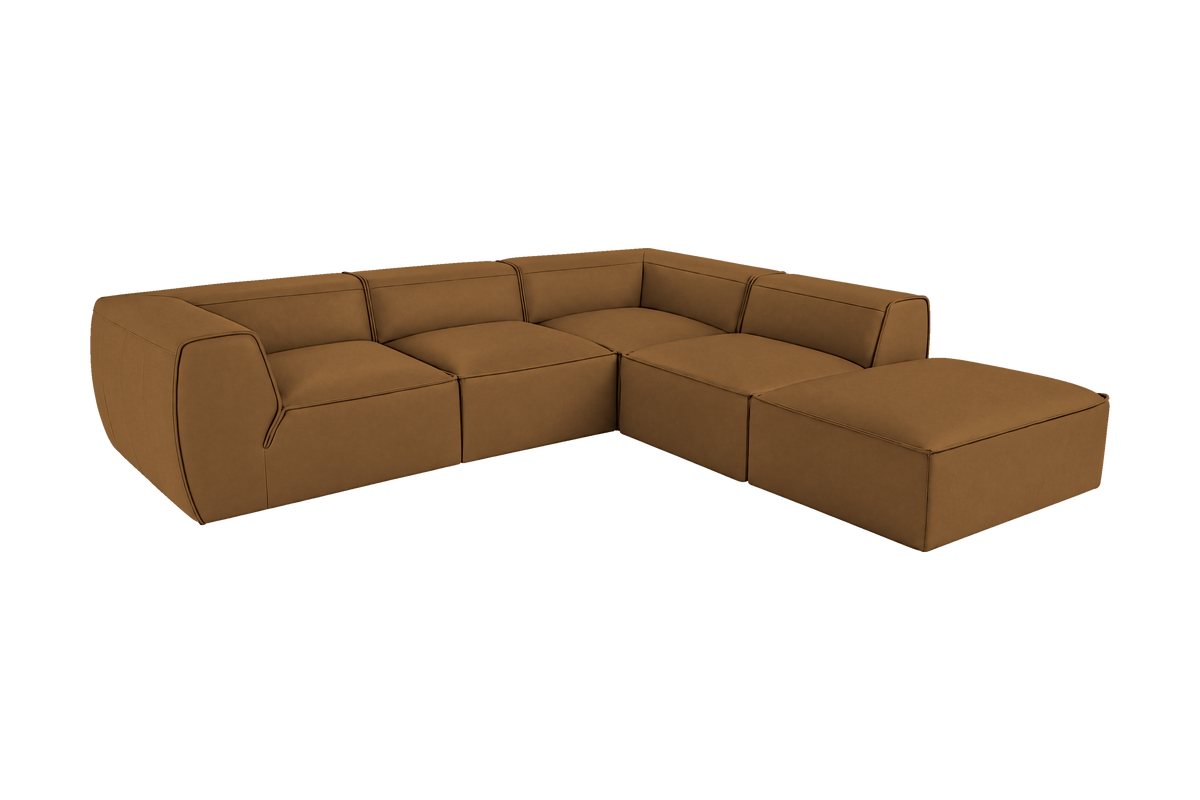 Fred Right Bumper Sectional in Felix Pisco
