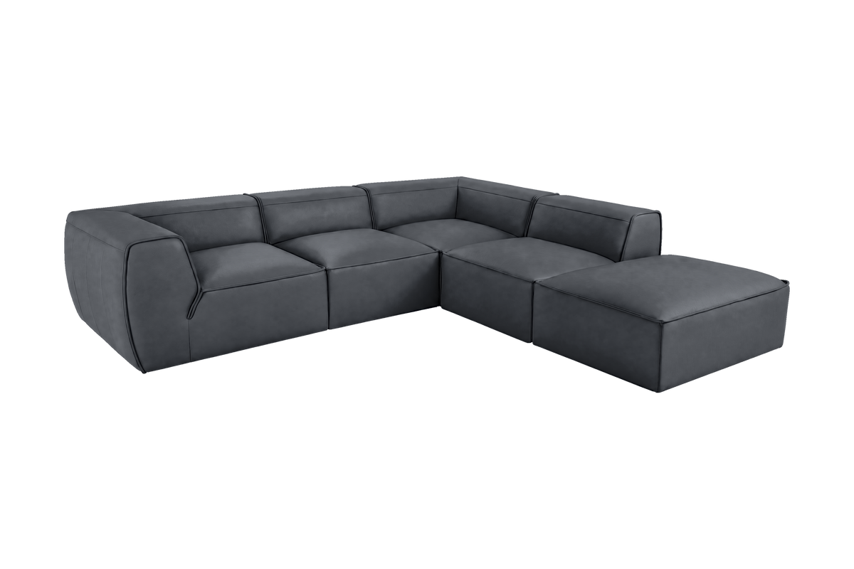 Fred Right Bumper Sectional in Dante Shark
