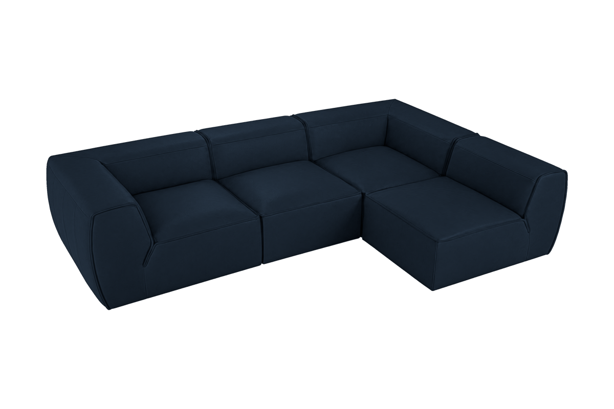 Fred Right Open Sectional in Dante Aqua