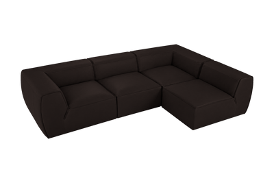 Fred Right Open Sectional in Dante Ebony