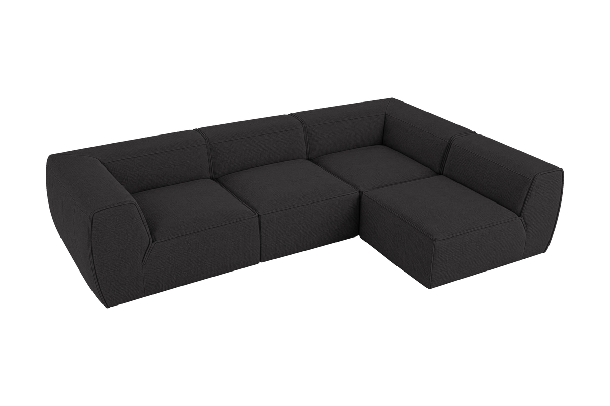 Fred Right Open Sectional in Roni Ember