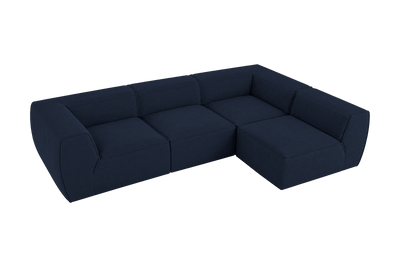 Fred Right Open Sectional in Roni Ember Blue