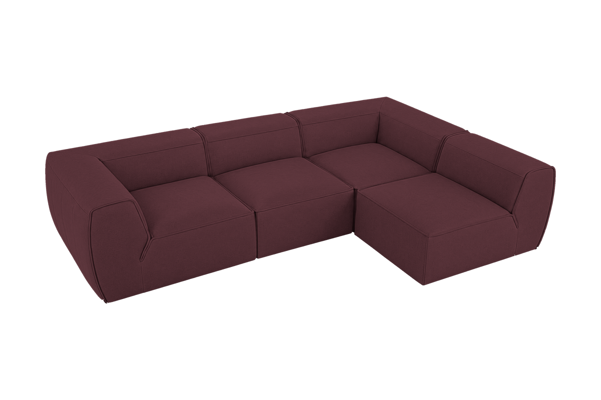 Fred Right Open Sectional in Fresco Figaro