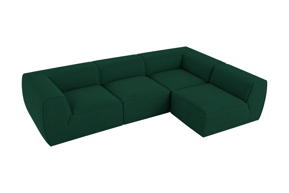 Fred Right Open Sectional in Roni Frog