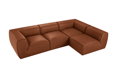 Fred Right Open Sectional in Dante Hazel