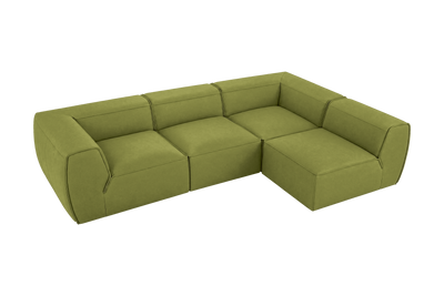 Fred Right Open Sectional in Fresco Key Lime