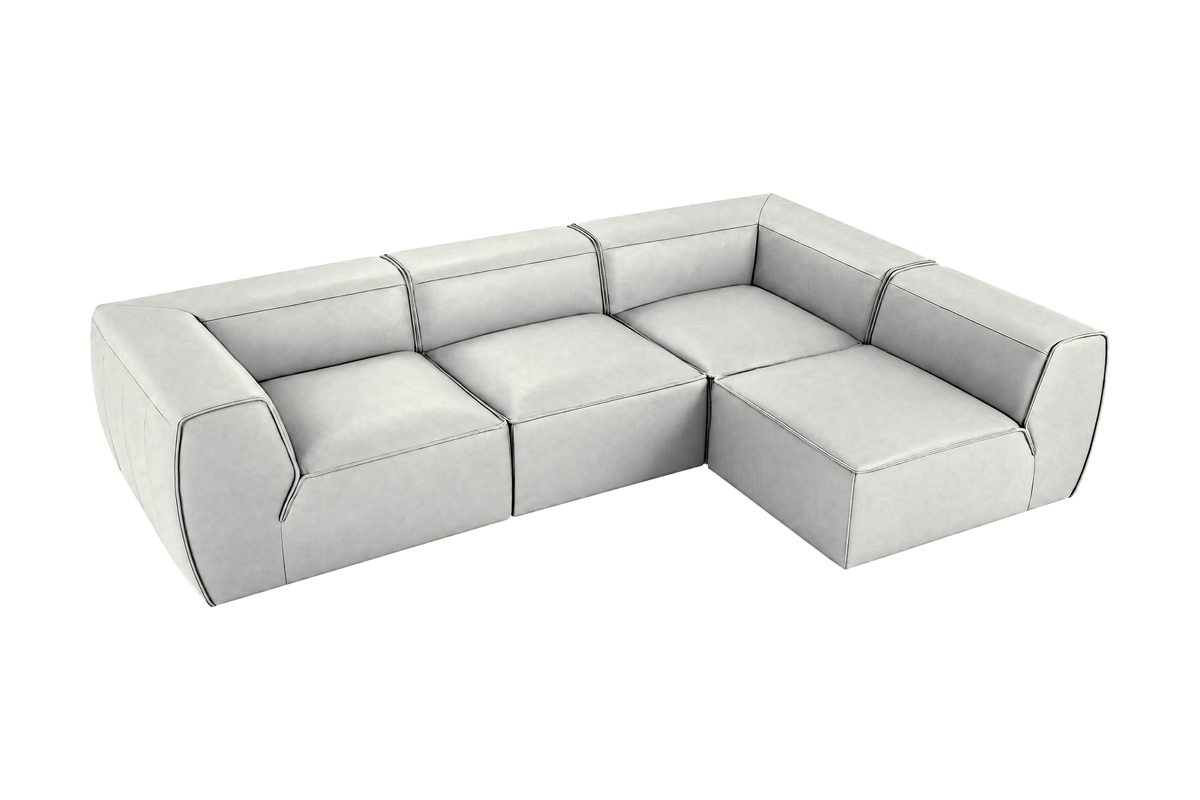 Fred Right Open Sectional in Felix Milky
