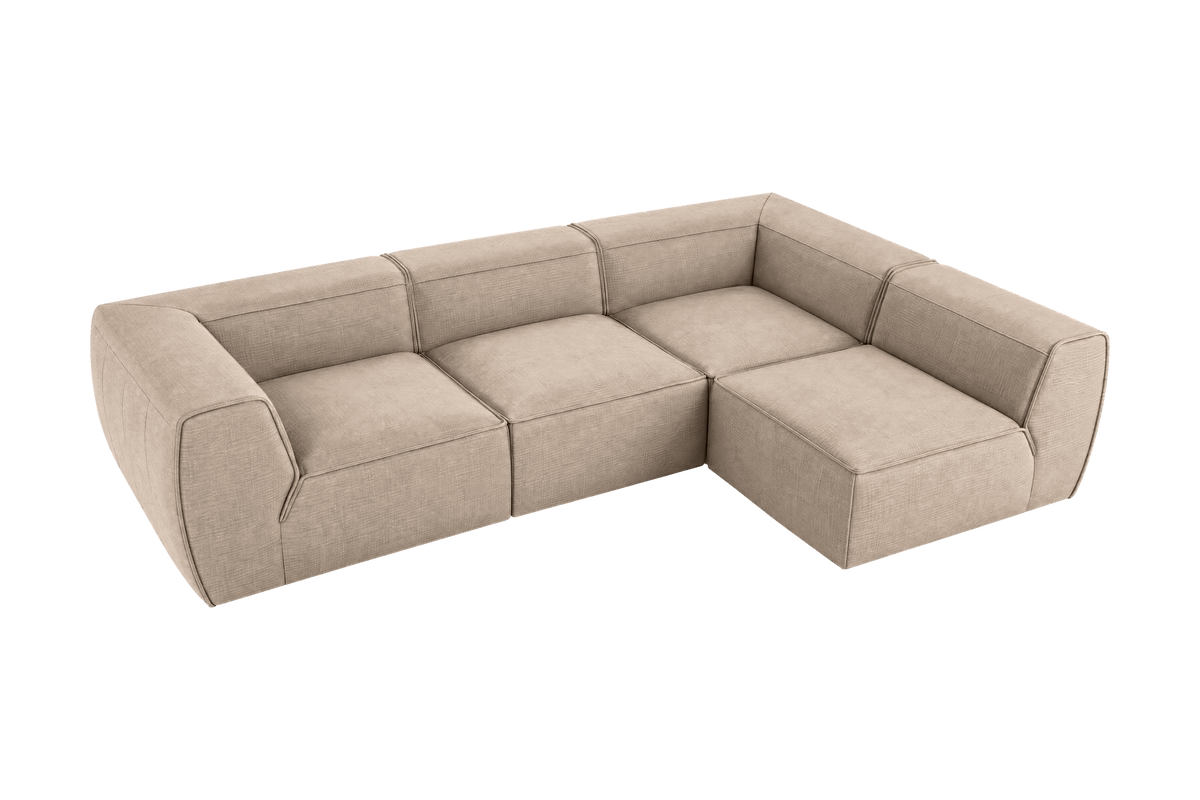 Fred Right Open Sectional in Roni Pine Nut