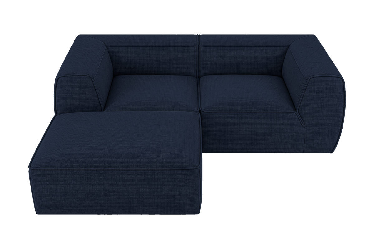 Fred Small Left Chaise in Roni Ember Blue