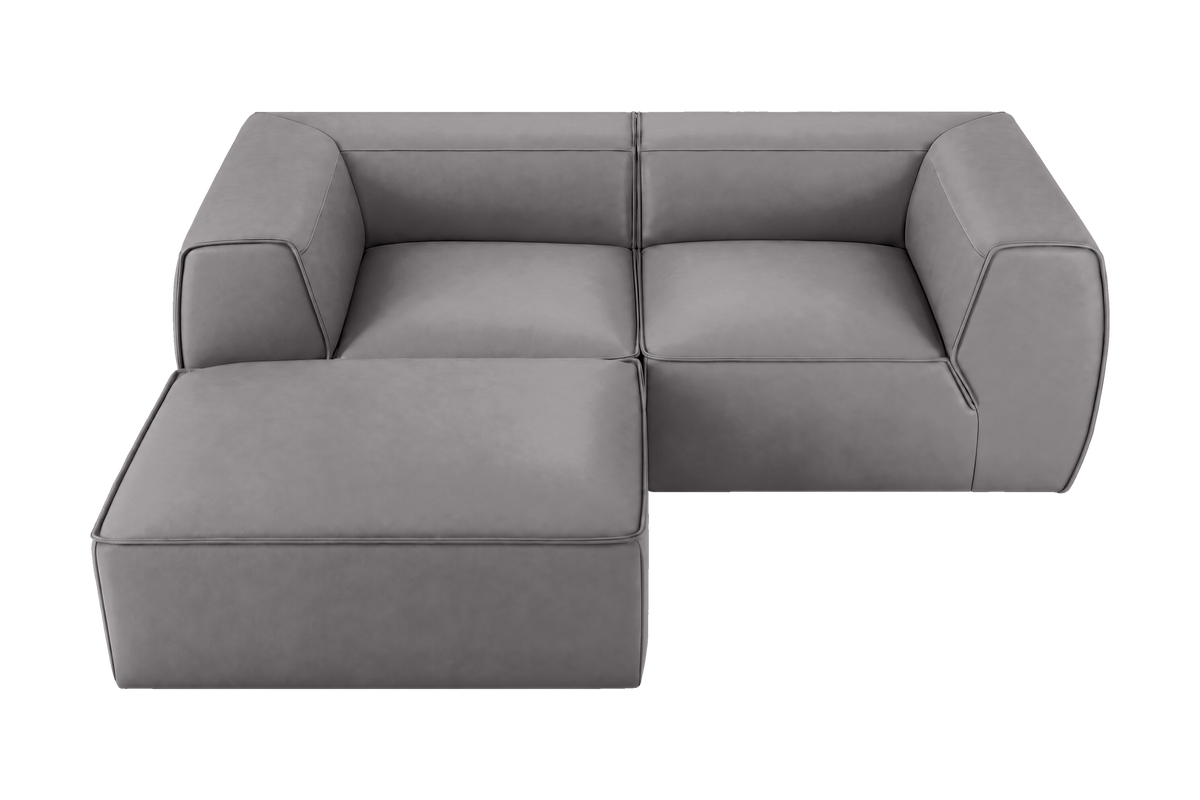 Fred Small Left Chaise in Dante Meteor