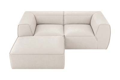 Fred Small Left Chaise in Fresco Milky