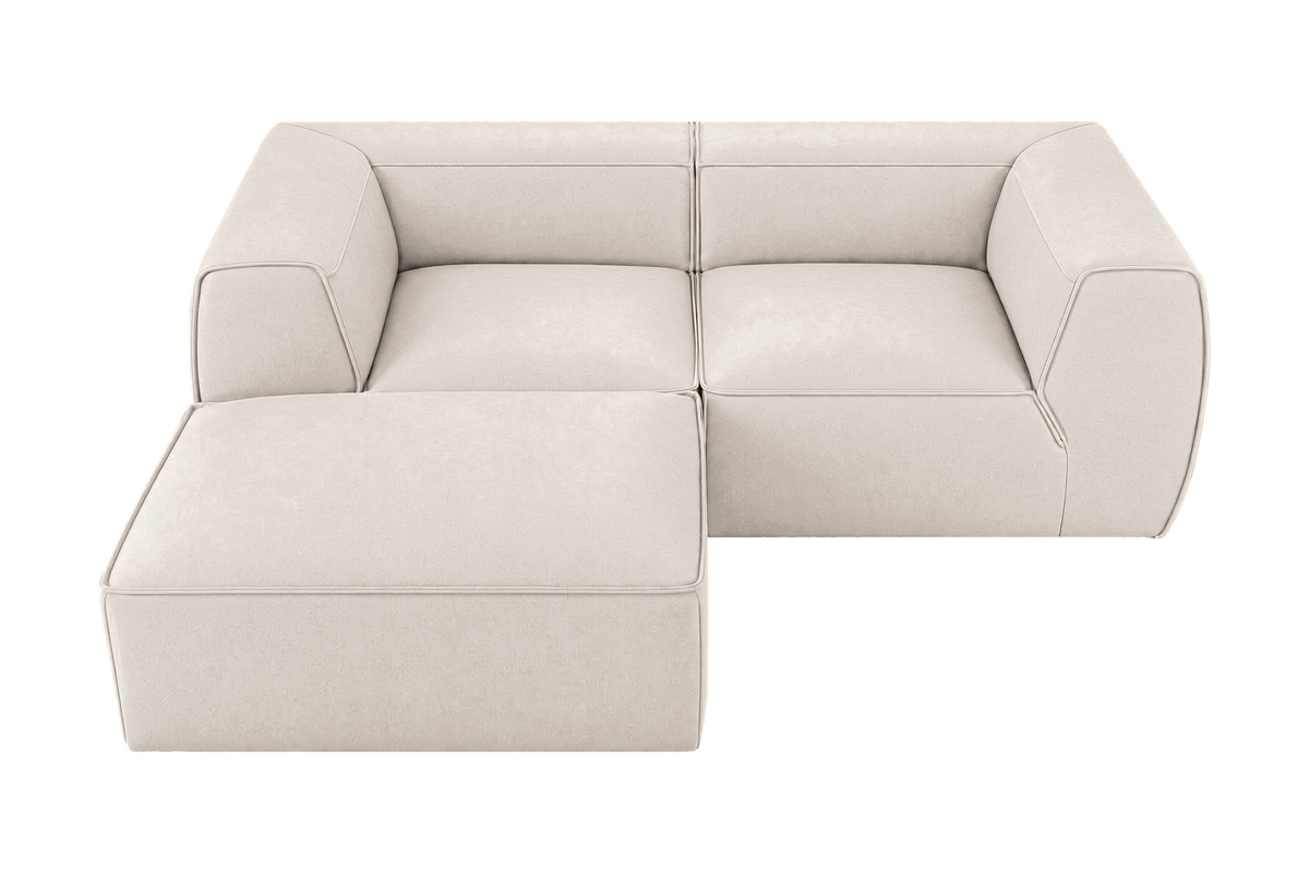 Fred Small Left Chaise in Fresco Milky