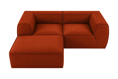Fred Small Left Chaise in Roni Poppy