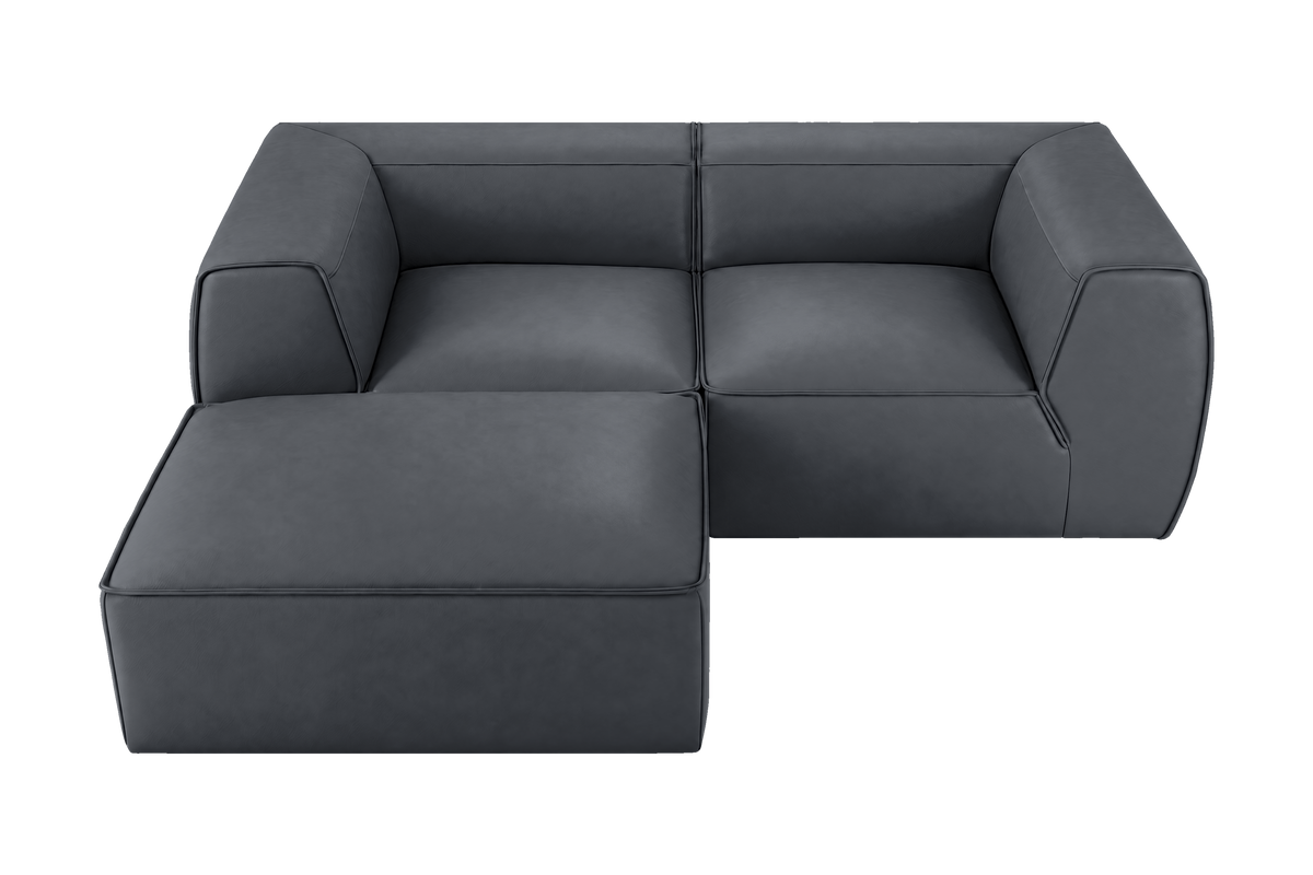 Fred Small Left Chaise in Dante Shark