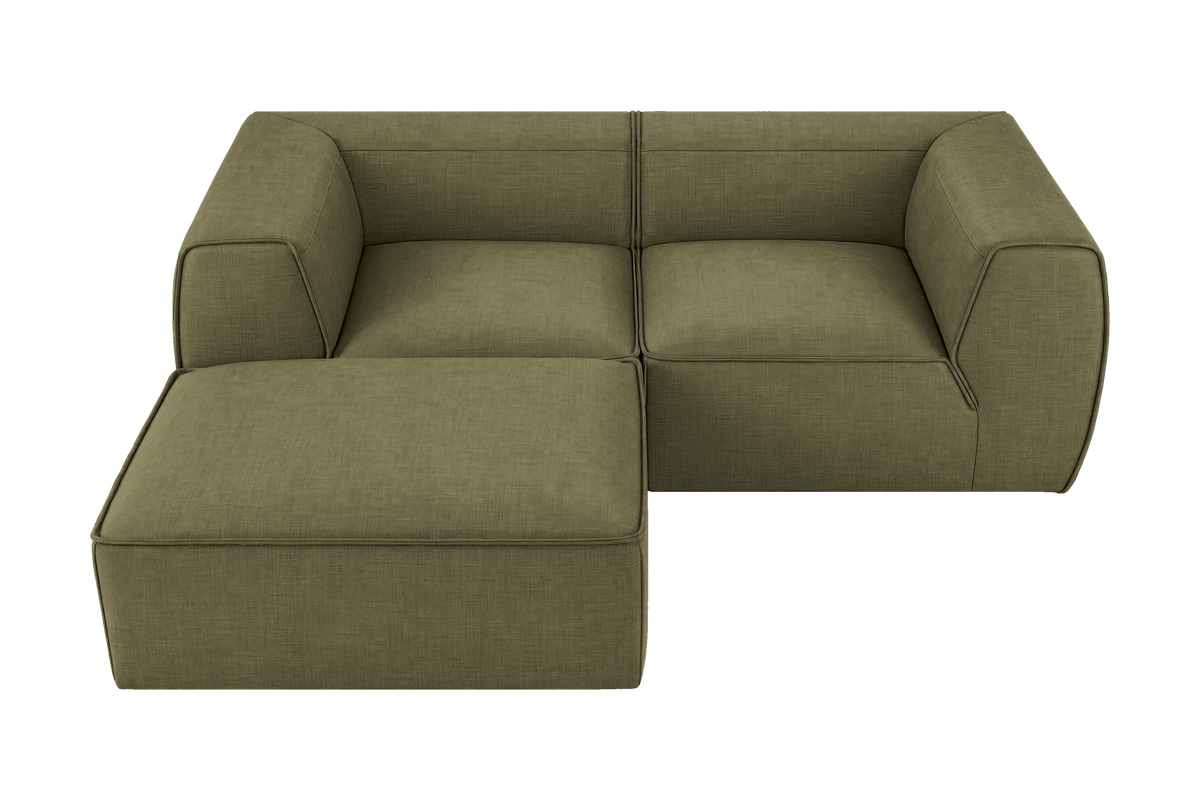 Fred Small Left Chaise in Mosquito Sycamore