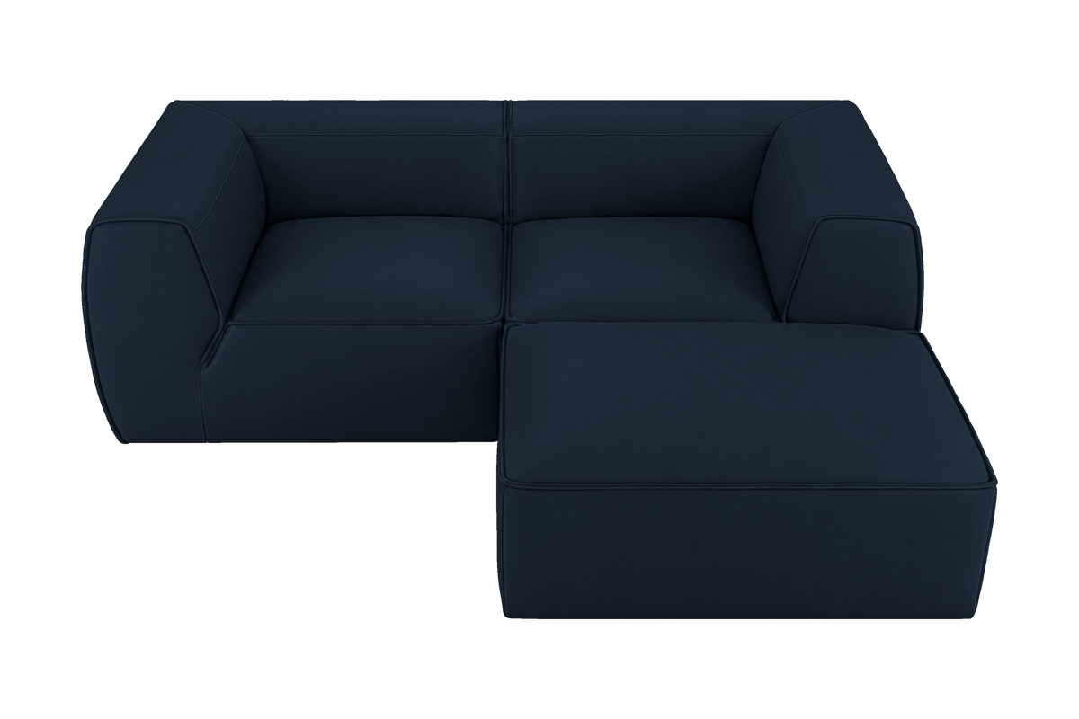 Fred Small Right Chaise in Dante Aqua