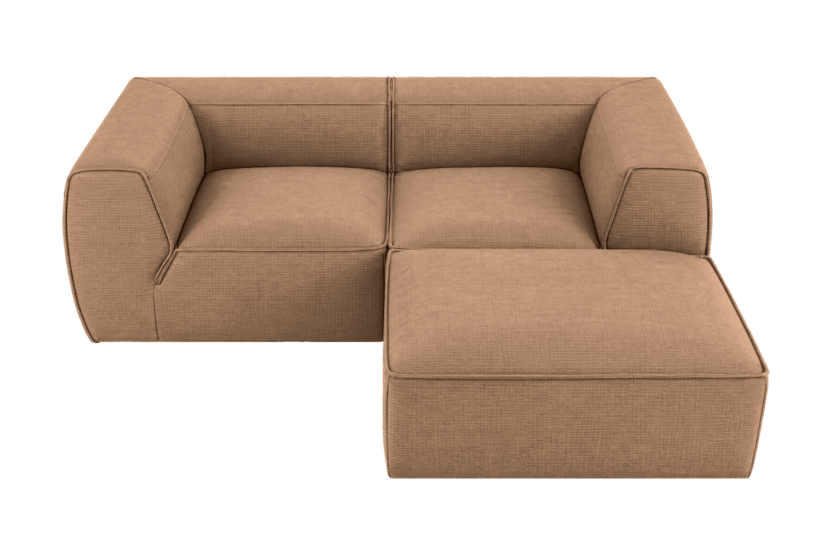 Fred Small Right Chaise in Roni Biscotti