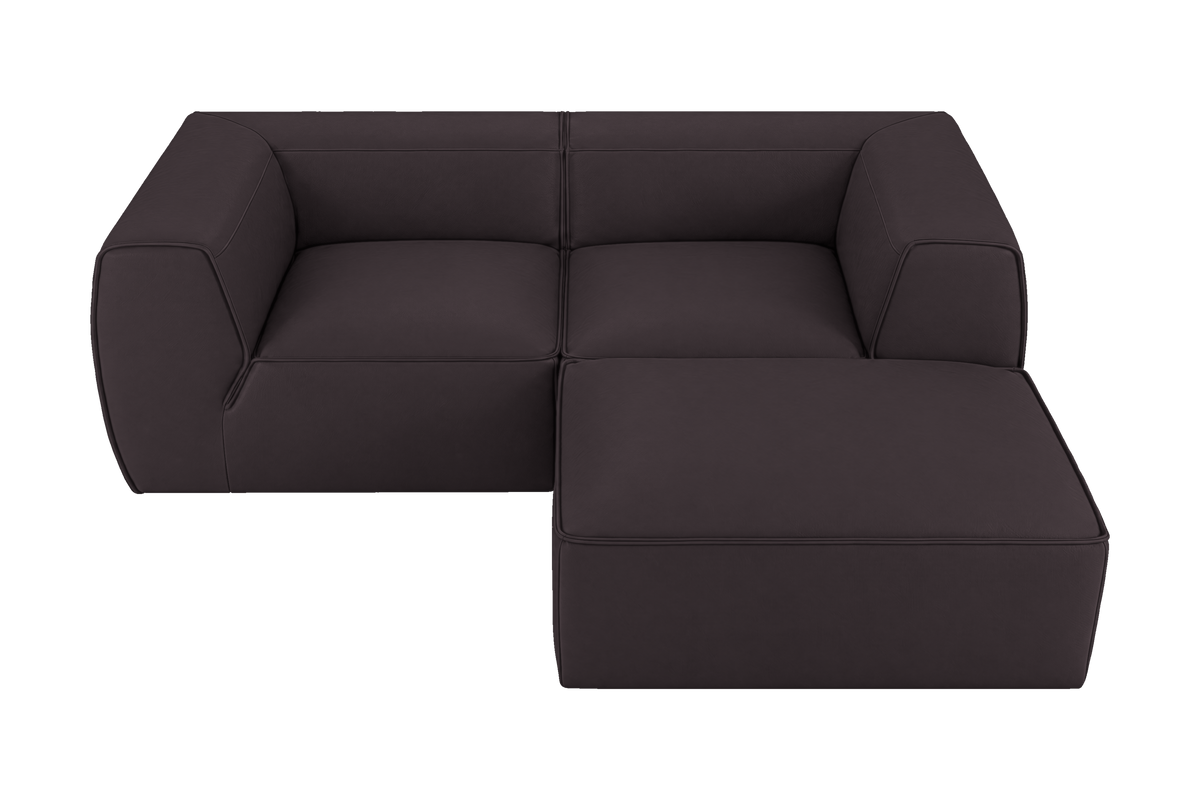 Fred Small Right Chaise in Dante Charcoal
