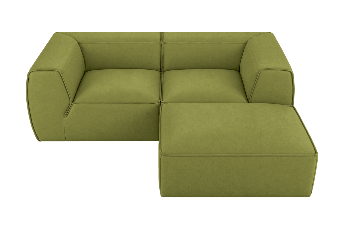 Fred Small Right Chaise in Fresco Key Lime