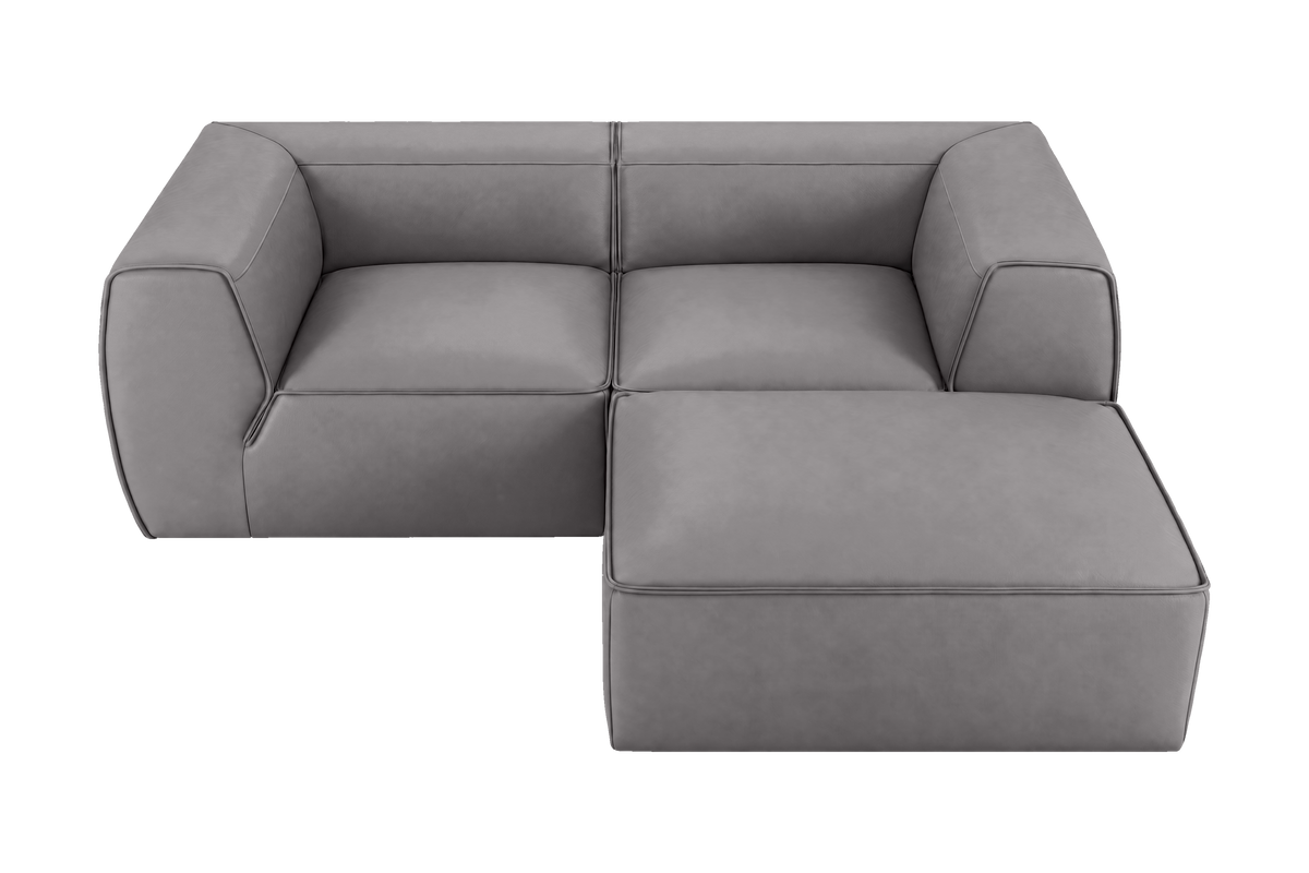 Fred Small Right Chaise in Dante Meteor